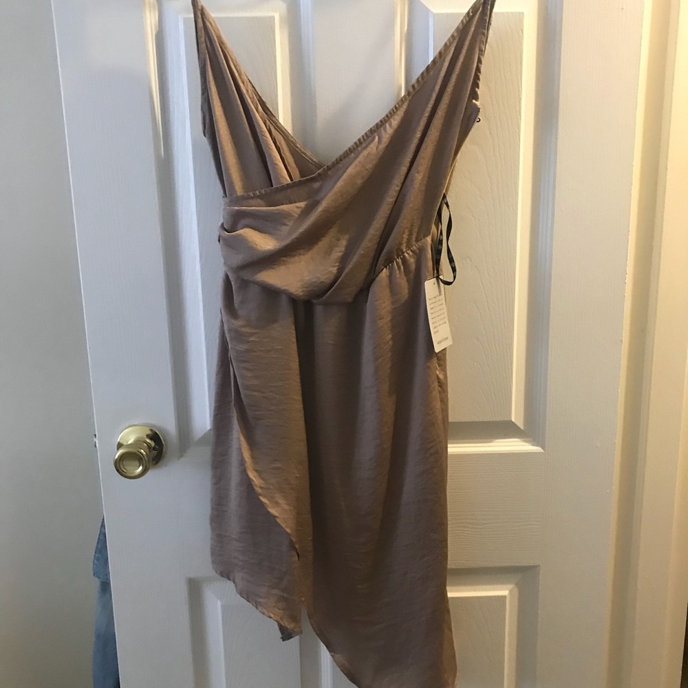 Gray/Gold Wrap Dress from Nordstrom
